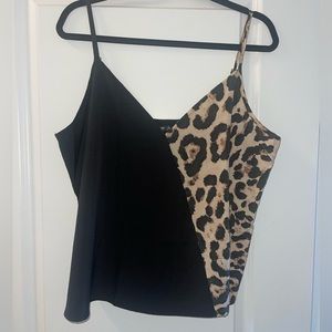 SHEIN Curve - black/cheetah print tank